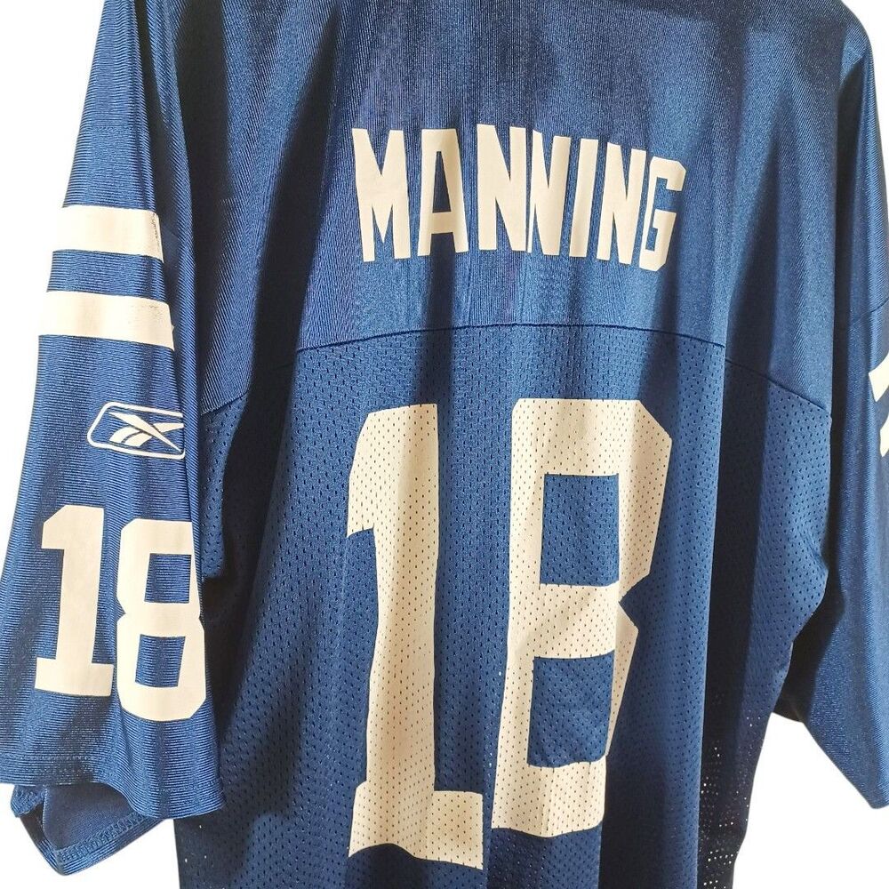 Indianapolis Colts Reebok NFL Players Equipment Game Jersey Mens XL Manning 18 - Picture 8 of 11